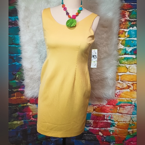 Anne Klein Yellow Jacket and Dress Suit New With Tags Size 4P - Picture 7 of 14